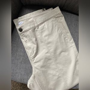 J.Jill slim leg khakis with zip leg detail